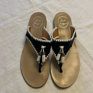 Jack Rogers Navy/white tassel Alana Sandals. Size 9. Very nice condition